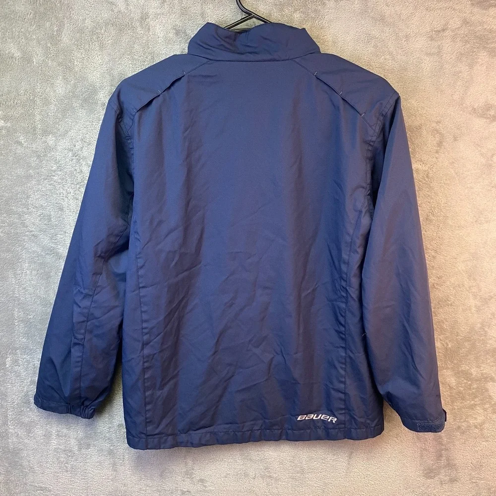 Bauer Team Youth Jacket Size M Blue Full Zip Hockey Warm Up